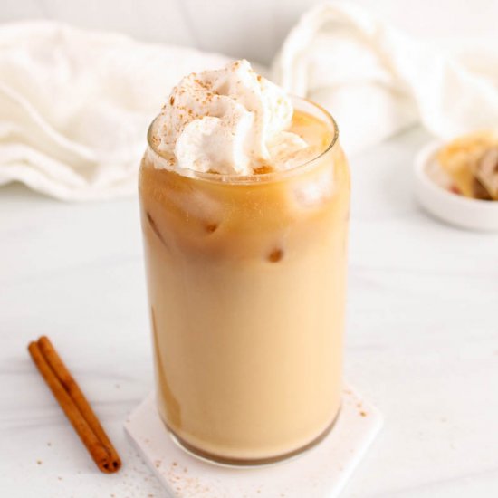 Iced dirty chai latte