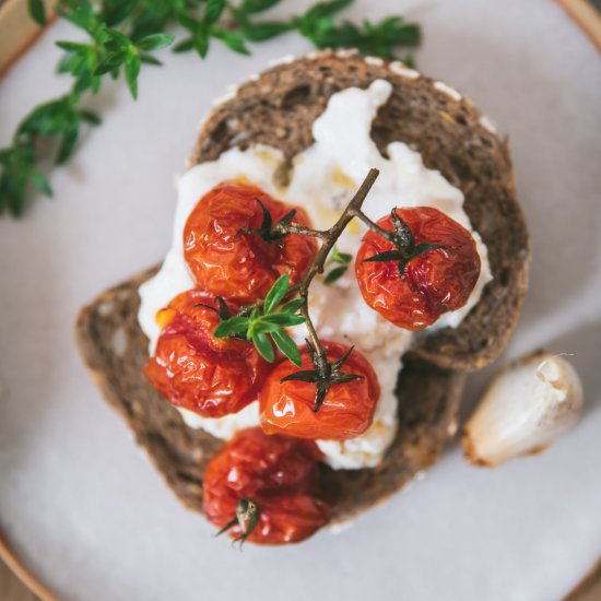 Roasted Tomato and Burrata Toast