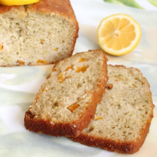 Lemon Verbena Peach Yogurt Cake