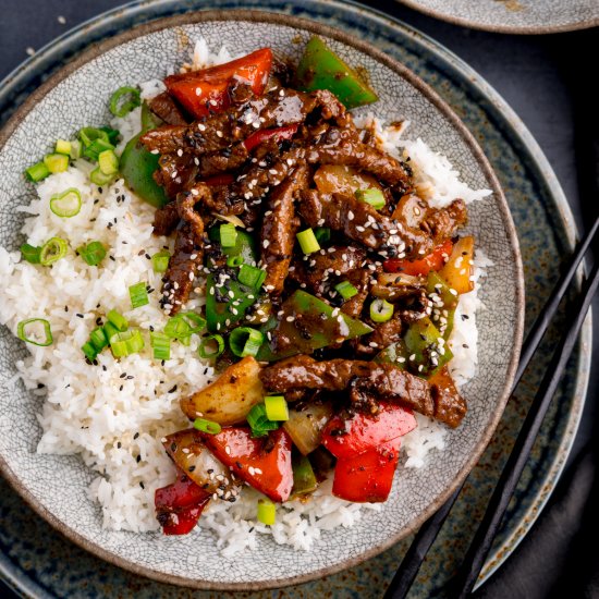 Beef in Black Bean Sauce