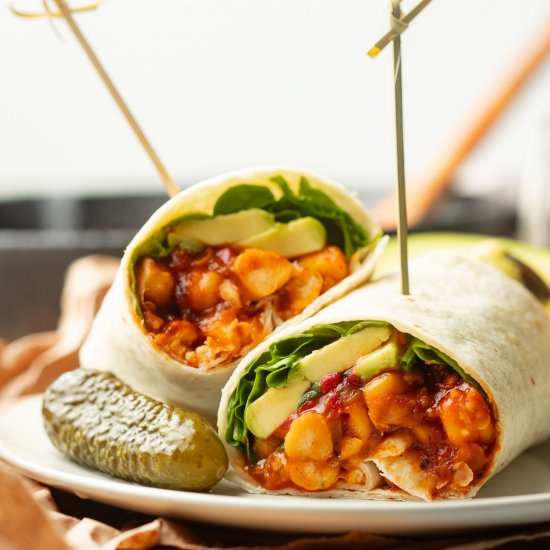 Barbecue Chickpea Wraps