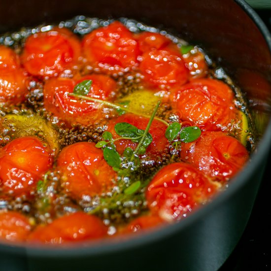 Cherry Tomato Confit with Garlic