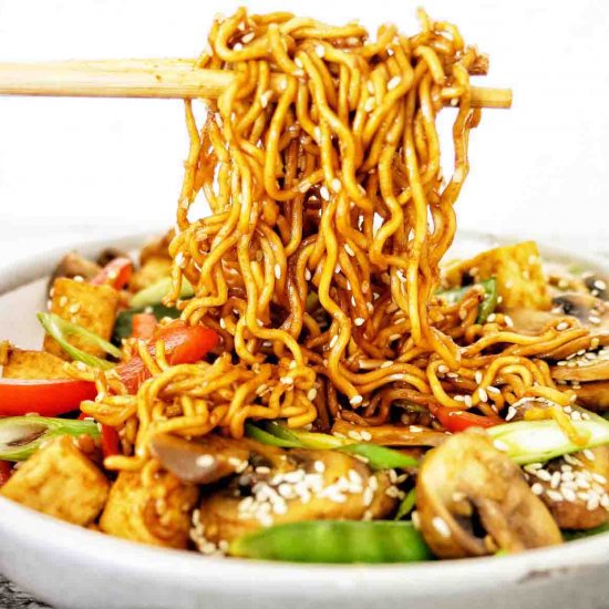 Tofu Noodle Stir Fry