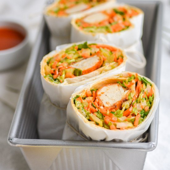 Vegan Buffalo Chicken Wraps