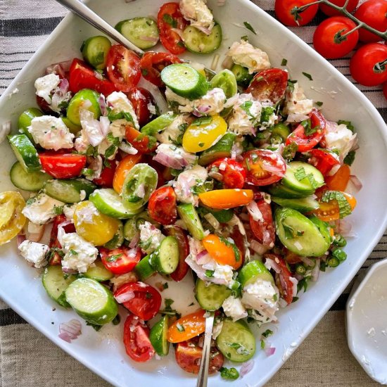 Cucumber Tomato Feta Salad