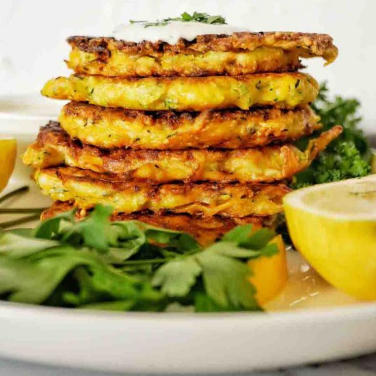 Zucchini and Carrot Fritters