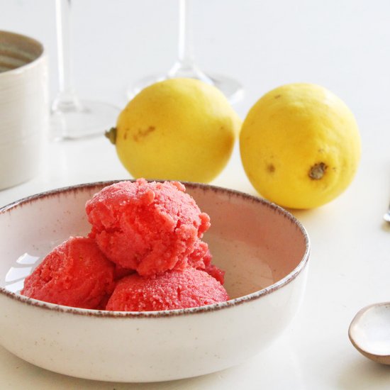 Strawberry sorbet