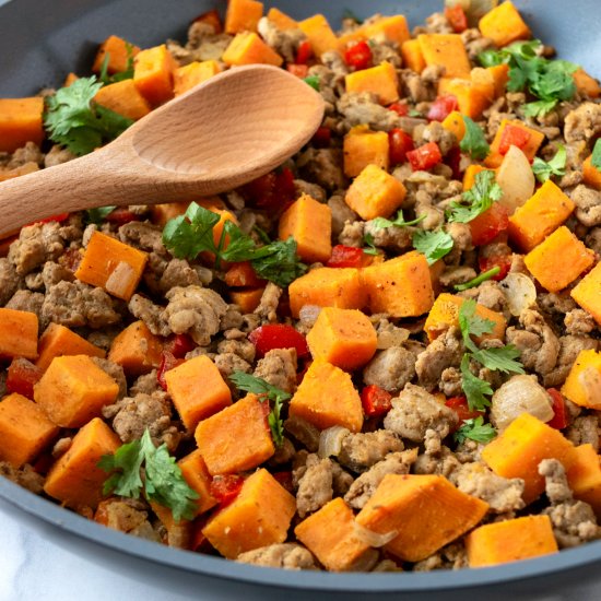 Sweet Potato Turkey Hash