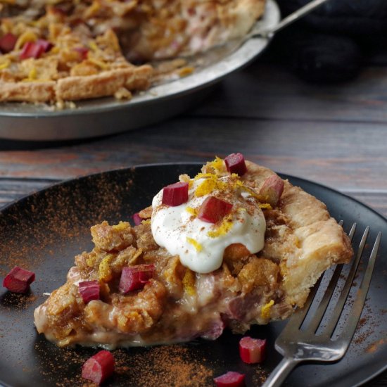 Sour Cream Rhubarb Pie