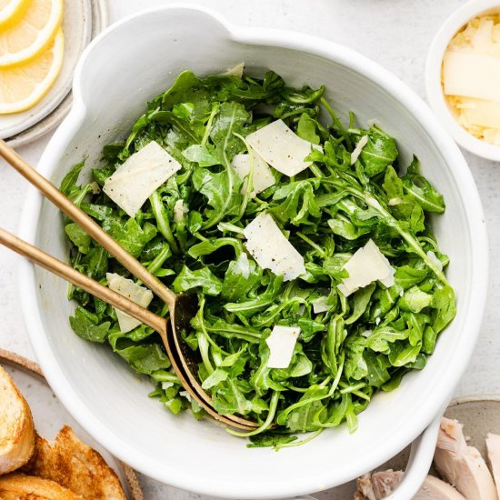 5 Minute Lemon Arugula Salad