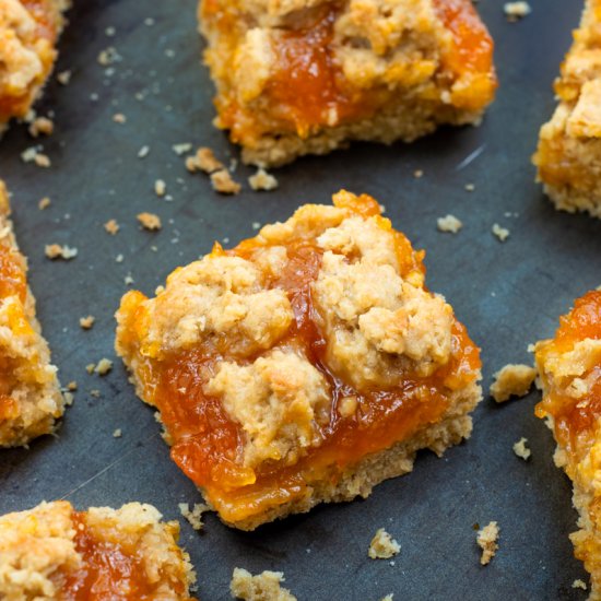 Apricot Bars with Oat Crumble