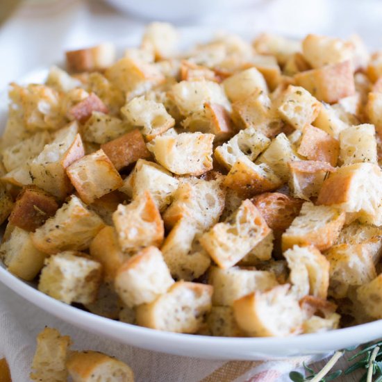 Garlic + Herb Croutons