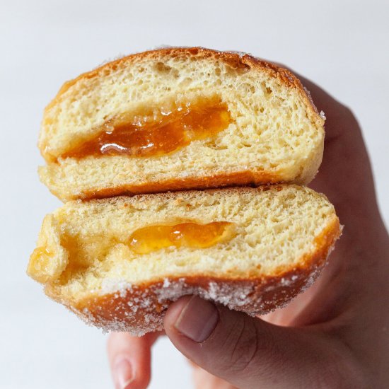 Vegan Baked Berliner Donuts