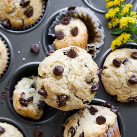 Healthy Chocolate Chip Muffins