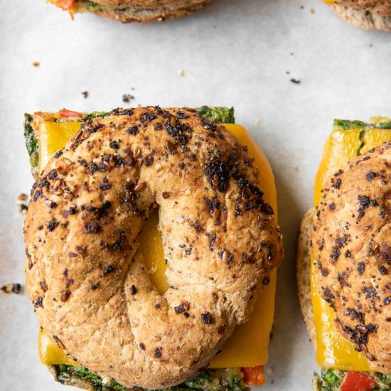 Meal Prep Breakfast Egg Bagels