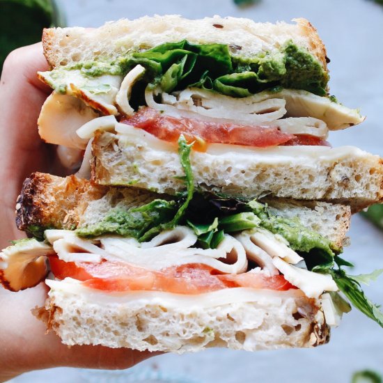 Pesto Turkey Sandwich