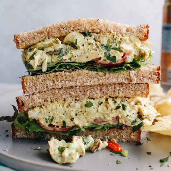 Curry Chicken Salad w/ Grapes