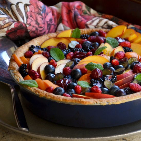 Summer fruit tart