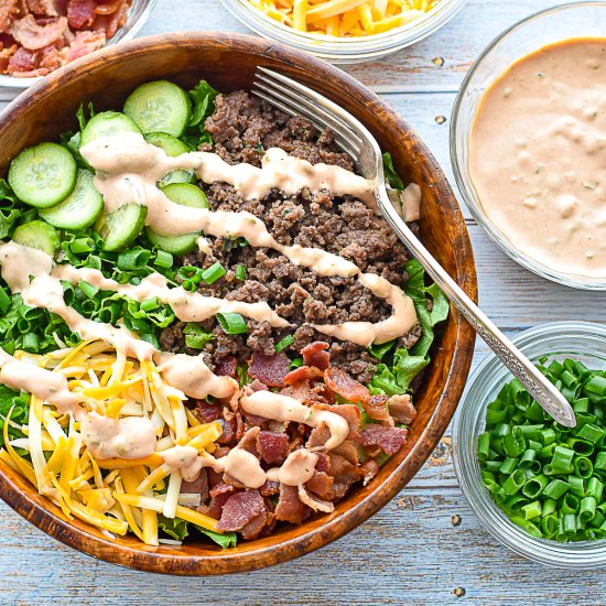 Low FODMAP Burger Bowls