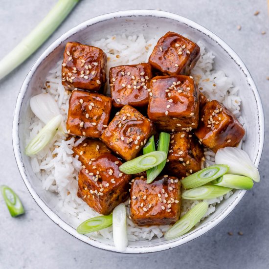 HONEY GARLIC AIR FRYER TOFU