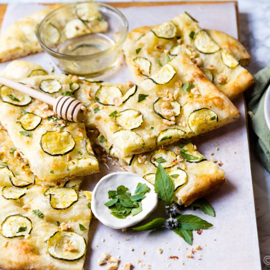 Sheet Pan Zucchini Pizza