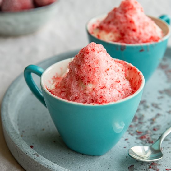 Frozen Strawberries and Cream