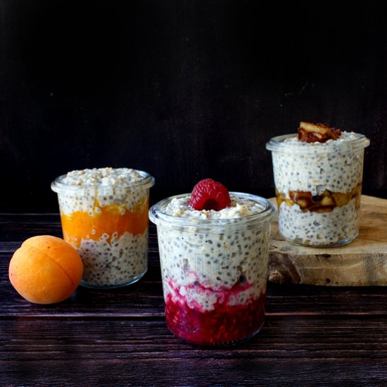 Overnight oats 3 ways