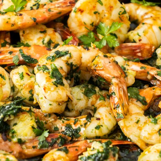 Sizzling Garlic Prawns