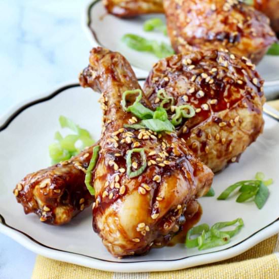 Apple Soy Glazed Chicken Legs