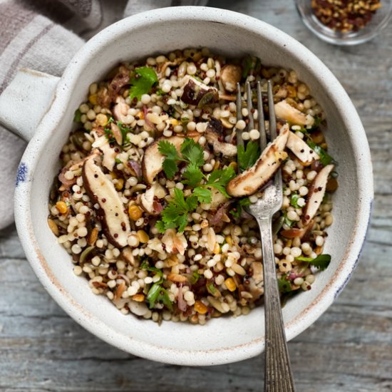 Couscous & Quinoa with Mushrooms