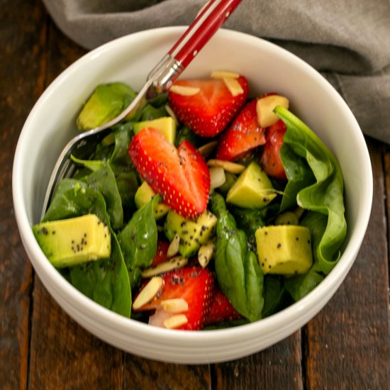 Strawberry Spinach Avocado Salad