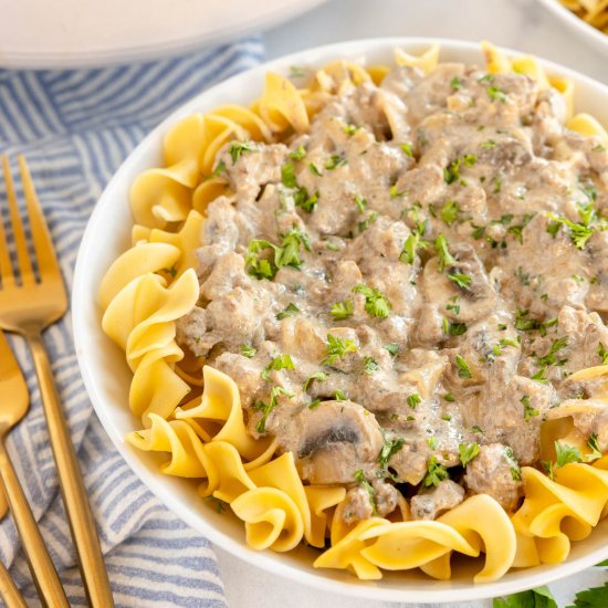 Ground Beef Stroganoff Recipe