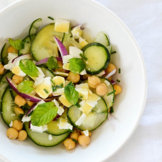 Cucumber and Chickpea Salad