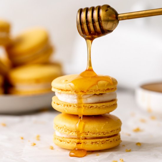 Honey Cornbread Macarons