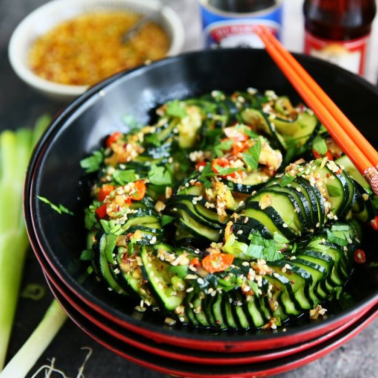 Accordion Cucumber Salad