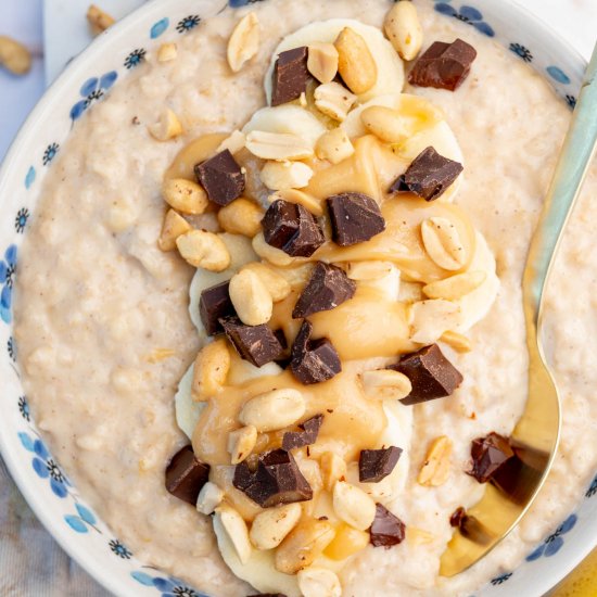 Banana Peanut Butter Oatmeal