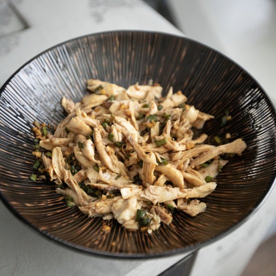 Asian hand-shredded chicken