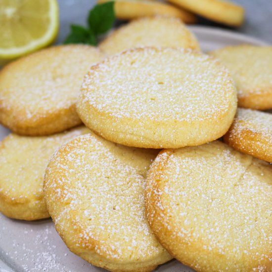 Vegan Lemon Shortbread Cookies