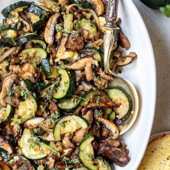 Sautéed Zucchini and Mushrooms