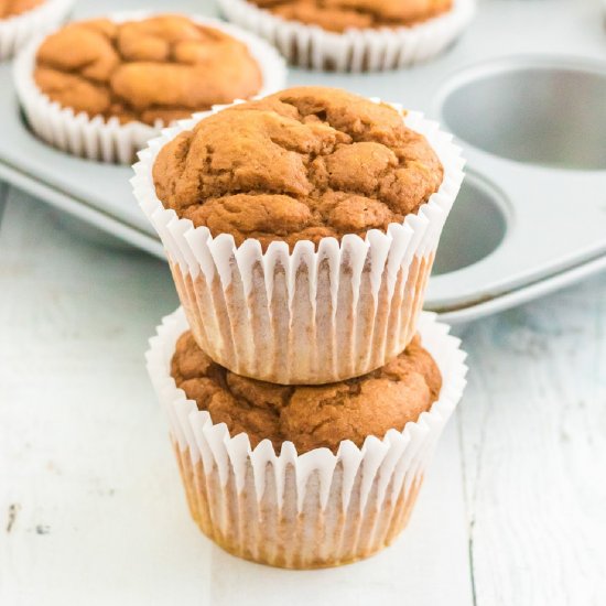 2-Ingredient Pumpkin Muffins