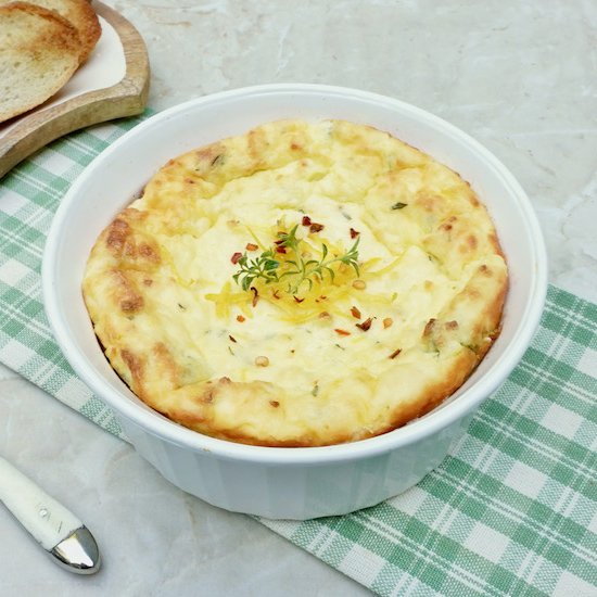 Savory Baked Lemon Ricotta Cheese