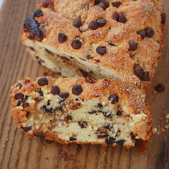 Dark chocolate marzipan scone bread