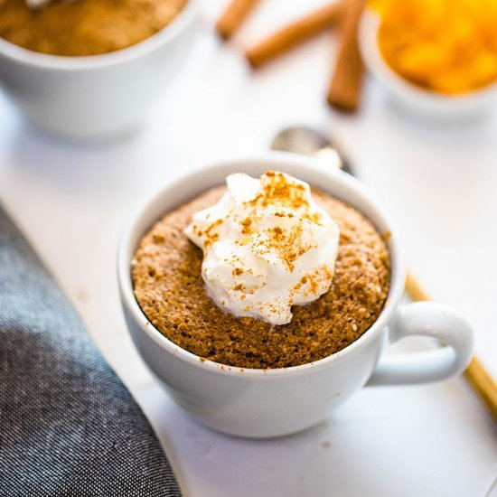 Keto Pumpkin Mug Cake