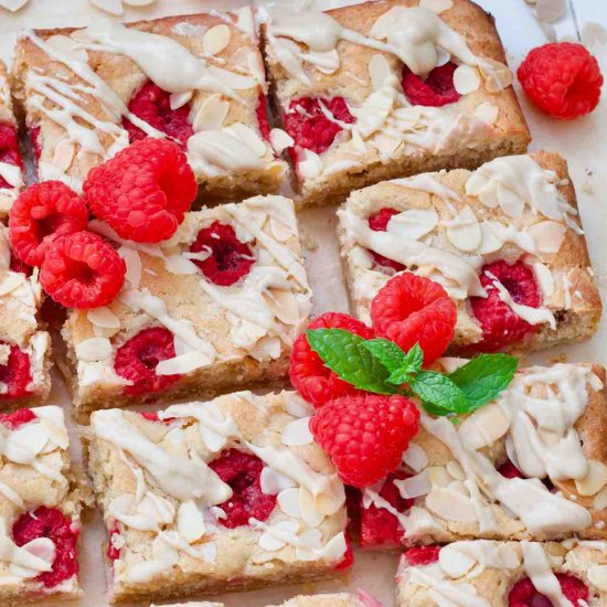 White Chocolate & Raspberry Blondie