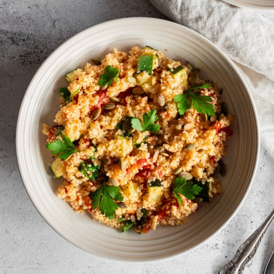 Millet Salad with Roasted Tomato