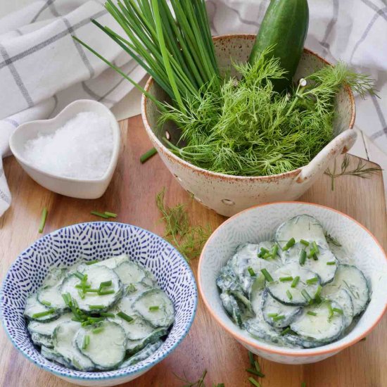 Mizeria (Polish Cucumber Salad)