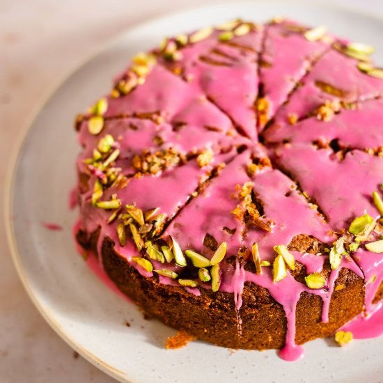 Raspberry Pistachio Cake