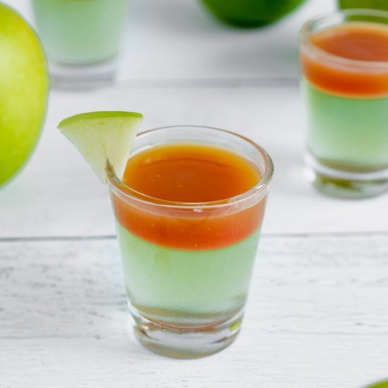 Apple Caramel Jello Shots