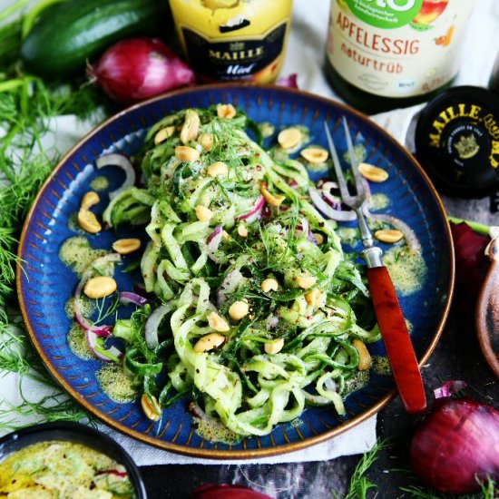 Cucumber Spaghetti Salad with Dill