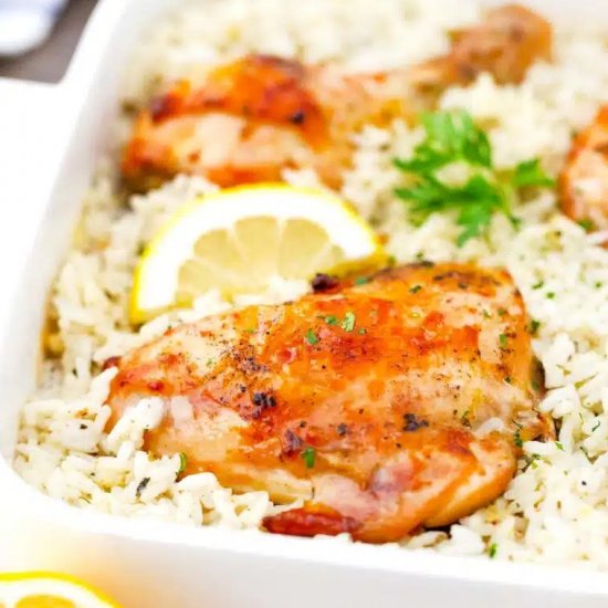 Lemon Chicken and Rice Casserole